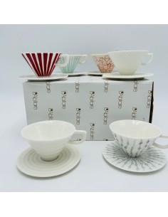 SET 6 TAZZE DA CAFFE' IN PORCELLANA DECORATA SERIE SEASONS -L'ABITARE 2