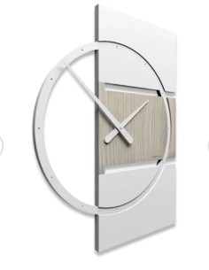 Adam orologio parete in legno verniciato e rovere breeze a taglio laser modernità e precisione artigianale -CALLEA