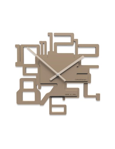 Kron orologio da parete in legno verniciato caffè e latte a taglio laser design moderno un pezzo d'arte del tempo. -CALLEA
