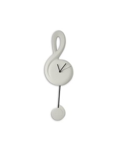 Orologio Pendolo CHIAVE DI SOL in gres porcellanato grigio. -LINEASETTE