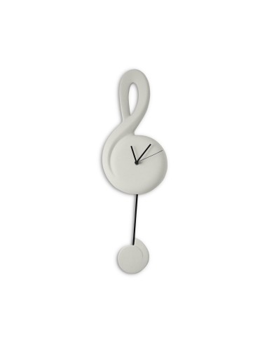 Orologio Pendolo CHIAVE DI SOL in gres porcellanato grigio. -LINEASETTE