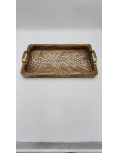 FOLIAGE Vassoio in legno decorato -INNOVA LIVING