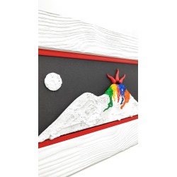 Quadro Vesuvio multicolor 30x50 -ALLERIA 2
