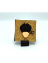 Quadro San Gennaro oro - nero 9x9da parete o in appoggio con base -ALLERIA