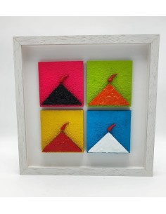 Quadro Vesuvio Multicolor 25x25 da parete -ALLERIA