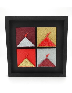 Quadro Vesuvio Multicolor 25x25 da parete -ALLERIA