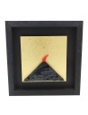 Quadro Vesuvio nero - oro 19x19 da parete -ALLERIA