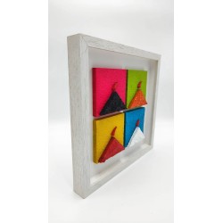 Quadro Vesuvio Multicolor 25x25 da parete -ALLERIA 2