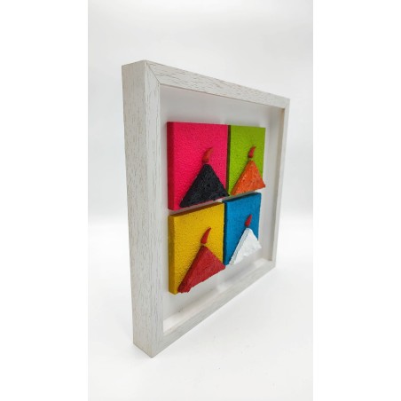 Quadro Vesuvio Multicolor 25x25 da parete -ALLERIA