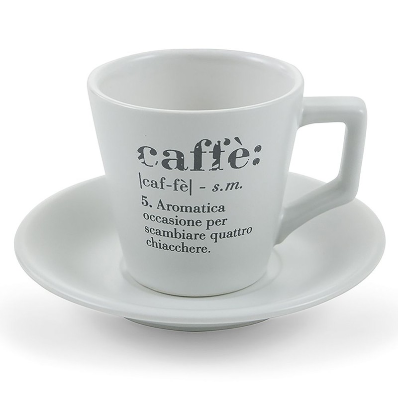 Victionary set 6 tazzine da caffè con piattini e supporto in metallo: eleganza e praticità per servire il caffè con stile -VI...