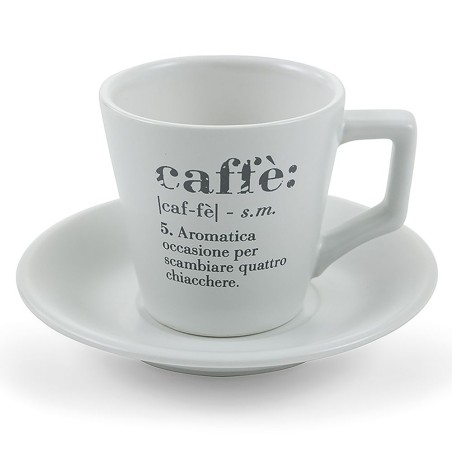 Victionary set 6 tazzine da caffè con piattini e supporto in metallo: eleganza e praticità per servire il caffè con stile -VI...