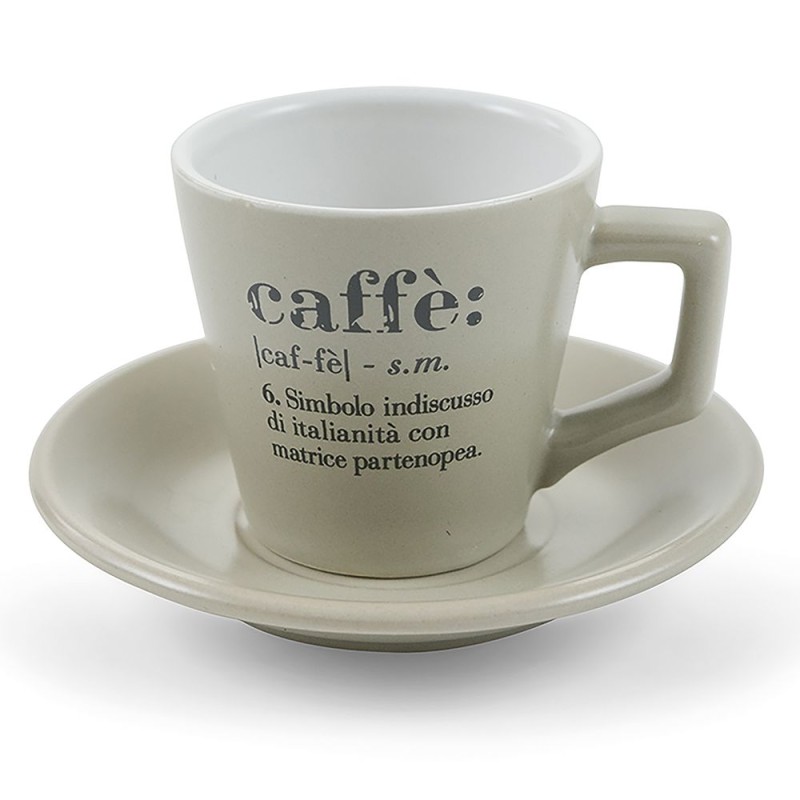 Victionary set 6 tazzine da caffè con piattini e supporto in metallo: eleganza e praticità per servire il caffè con stile -VI...