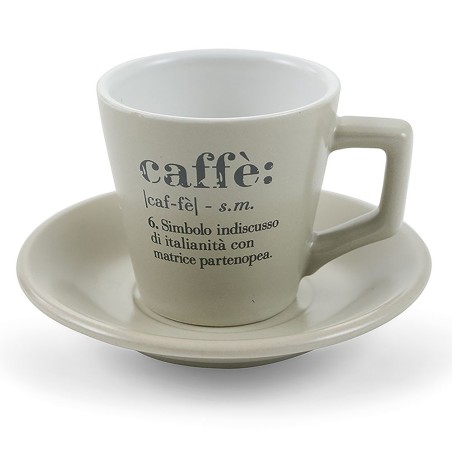 Victionary set 6 tazzine da caffè con piattini e supporto in metallo: eleganza e praticità per servire il caffè con stile -VI...