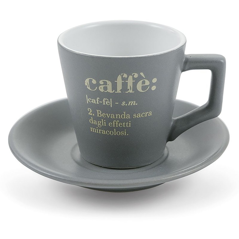 Victionary set 6 tazzine da caffè con piattini e supporto in metallo: eleganza e praticità per servire il caffè con stile -VI...