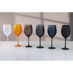 Cala Dorada set 6 calici vino moderni contemporanei in vetro opaco frosted -VILLA D' ESTE 2