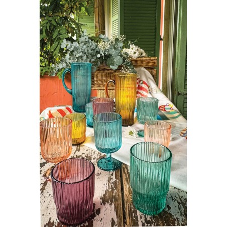 PLISSE' CARAFFA TURCHESE VETRO -BRANDANI