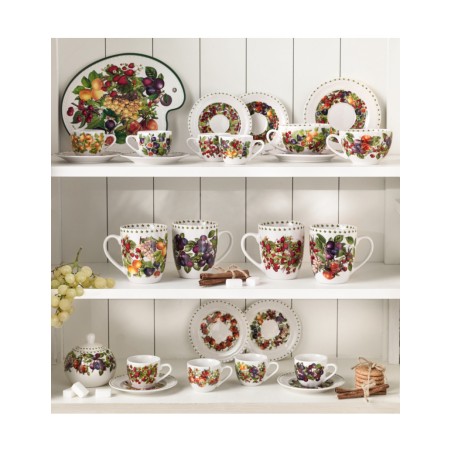 TAZZINA CAFFE LE PRIMIZIE SET 4 PZ PORCELLANA -BRANDANI