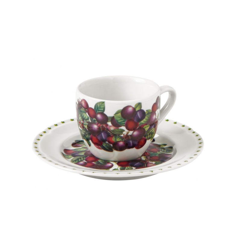 TAZZINA CAFFE LE PRIMIZIE SET 4 PZ PORCELLANA -BRANDANI