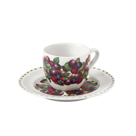 TAZZINA CAFFE LE PRIMIZIE SET 4 PZ PORCELLANA -BRANDANI