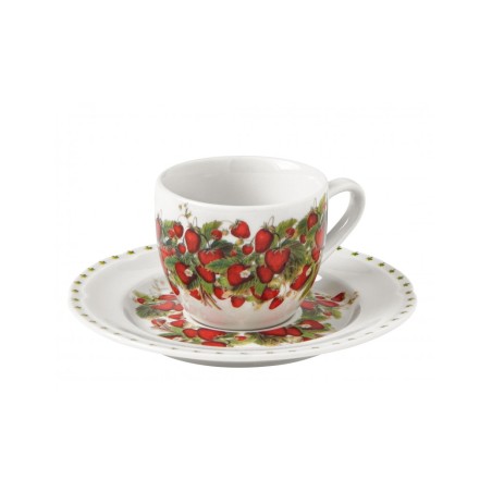 TAZZINA CAFFE LE PRIMIZIE SET 4 PZ PORCELLANA -BRANDANI