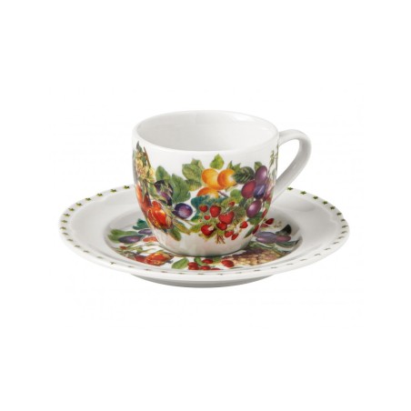 TAZZINA CAFFE LE PRIMIZIE SET 4 PZ PORCELLANA -BRANDANI