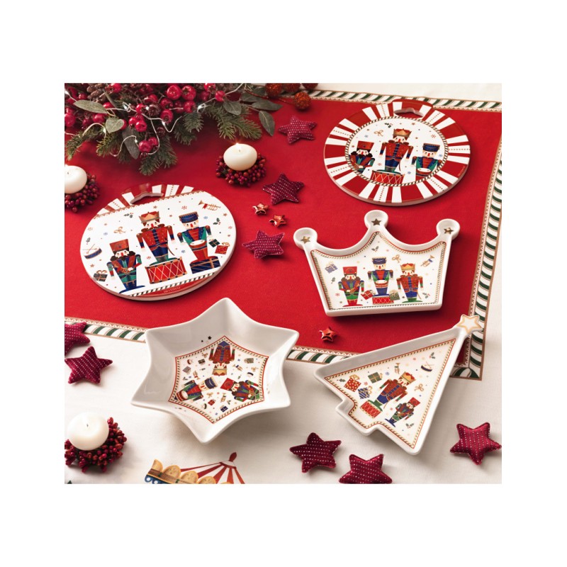 DECORATION LO SCHIACCIANOCI SOTTOPENTOLA CERAMICA/SUGHERO -BRANDANI