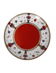 Piatto Natalizio da portata con decorazione " Lo Schiaccianoci " -BRANDANI