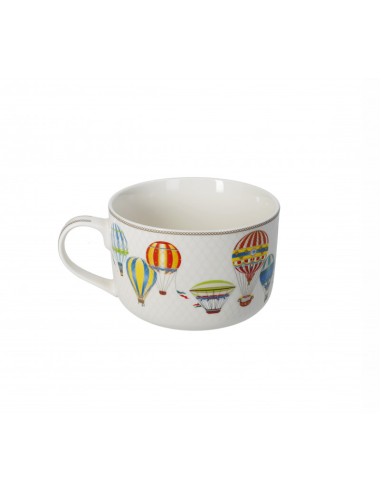 TAZZA COLAZIONE LE MONGOLFIERE NEW BONE CHINA -BRANDANI