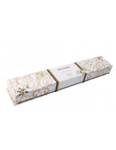 Coltello Natalizio delle Feste per dolci, pandoro o panettone con Filo d'oro champagne inox e manico in ceramica -BRANDANI 2