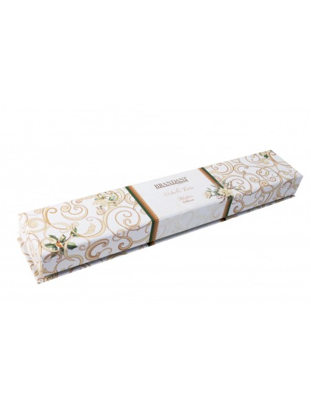 Coltello Natalizio delle Feste per dolci, pandoro o panettone con Filo d'oro champagne inox e manico in ceramica -BRANDANI