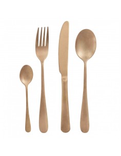 SET POSATE OLD GOLD 16 PZ. INOX OPACO -BRANDANI