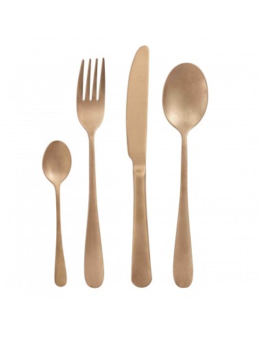 SET POSATE OLD GOLD 16 PZ. INOX OPACO -BRANDANI