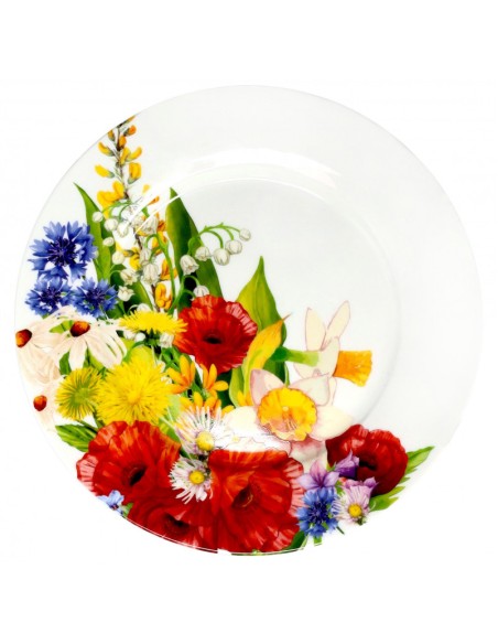 TAVOLA 18 PEZZI FIORI DI CAMPO PORCELLANA -BRANDANI