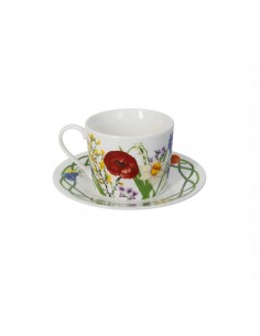 TAZZA THE FIORI DI CAMPO SET 2 PEZZI NEW BONE CHINA -BRANDANI 2