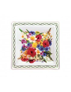 VASSOIO - VUOTATASCHE FIORI DI CAMPO PORCELLANA -BRANDANI