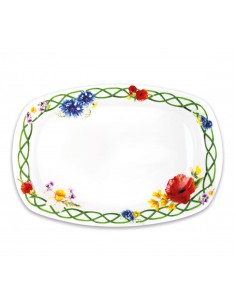 VASSOIO FIORI DI CAMPO NEW BONE CHINA -BRANDANI