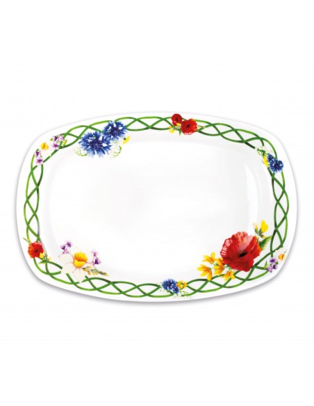 VASSOIO FIORI DI CAMPO NEW BONE CHINA -BRANDANI