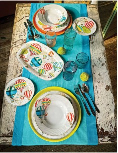 VASSOIO LE MONGOLFIERE NEW BONE CHINA -BRANDANI 2