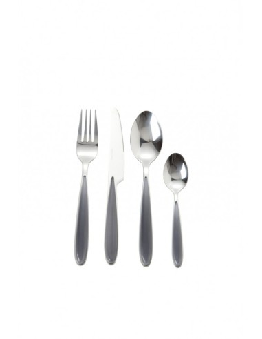 SET POSATE GREY PEARL 16 PZ INOX LUCIDO -BRANDANI