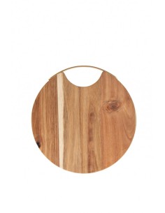 TAGLIERE ACACIA C/MANICO ORO METAL -BRANDANI