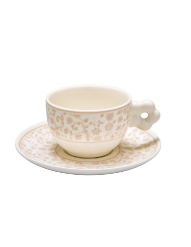TAZZINA CAFFE CAMPO AI FIORI (SET 2 PZ COMPOSTO DA 1 TAZZINA ED 1 PIATTINO) PORCELLANA -BRANDANI