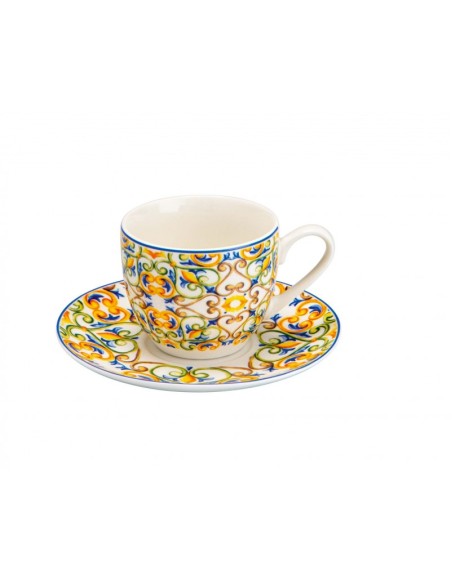 TAZZINA CAFFE' MEDICEA SET 6 PZ NEW BONE CHINA -BRANDANI