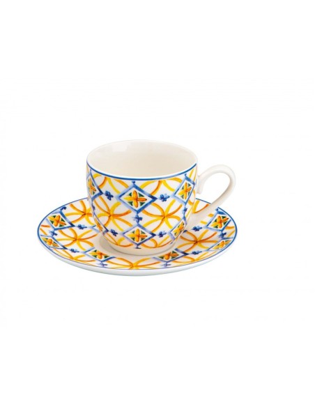 TAZZINA CAFFE' MEDICEA SET 6 PZ NEW BONE CHINA -BRANDANI