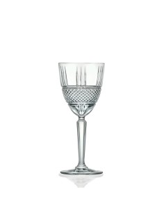 SET. 6 PZ. CALICE DIAMOND CRYSTALLO GLASS -BRANDANI