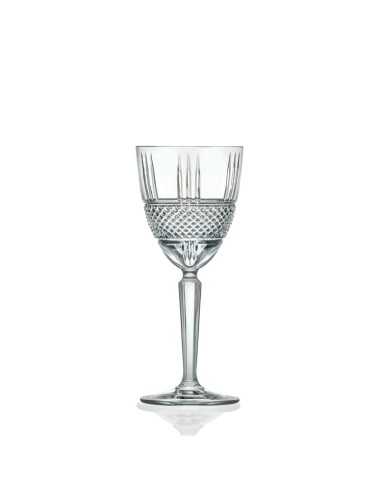 SET. 6 PZ. CALICE DIAMOND CRYSTALLO GLASS -BRANDANI