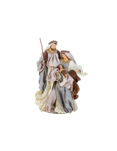 Statua Natalizia della natività cristiana, presepio della nascità realizzato in resina e tessuto -BRANDANI