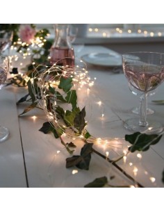 Decorazione led Natalizia da centrotavola - Catena natalizia LED DEW DROP 360xLED 2 mt. bianco caldo -EGLO