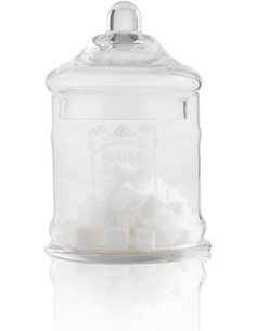 Barattolo dello zucchero in vetro soffiato Sweet Home Shabby -BRANDANI