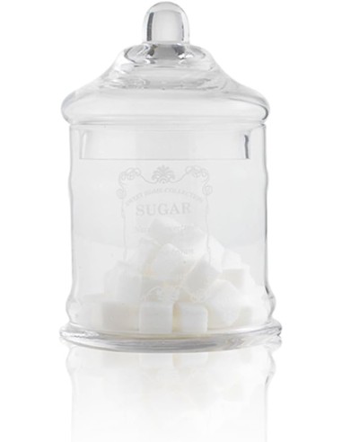 Barattolo dello zucchero in vetro soffiato Sweet Home Shabby -BRANDANI